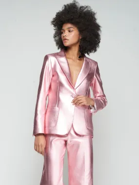 Stretch Knit Fabric METALLIC BLAZER