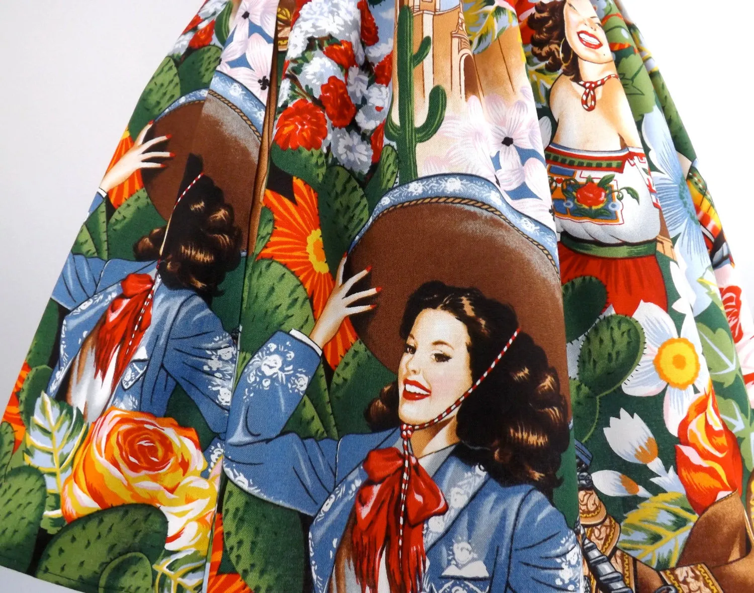 Bestseller Item Heritage Brand Mexican Senoritas pleated Skirt # S-AP721