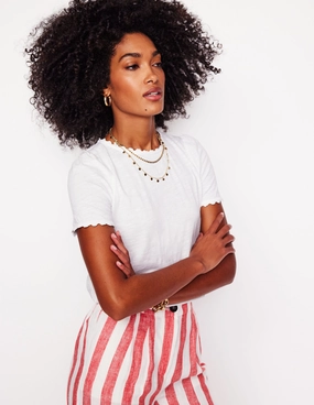 All Over Print Technique Ali Ricrac T-shirt-White