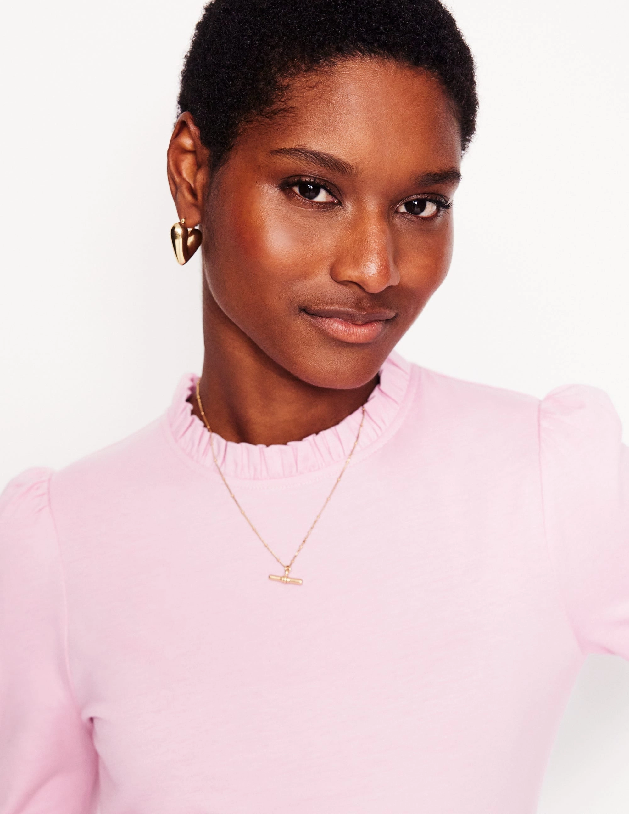 Cool Fabric Supersoft Frill Detail Top-Soft Lavender