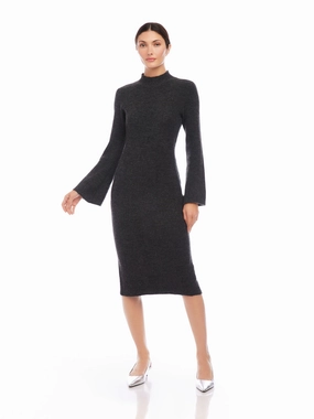 UniversalFit Midi Sweater Dress in Charcoal