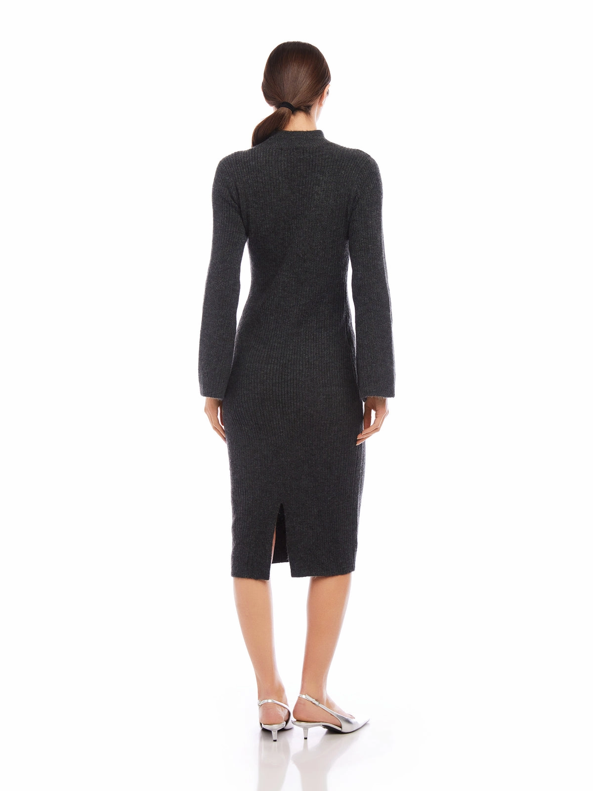 HighStretch Midi Sweater Dress in Charcoal