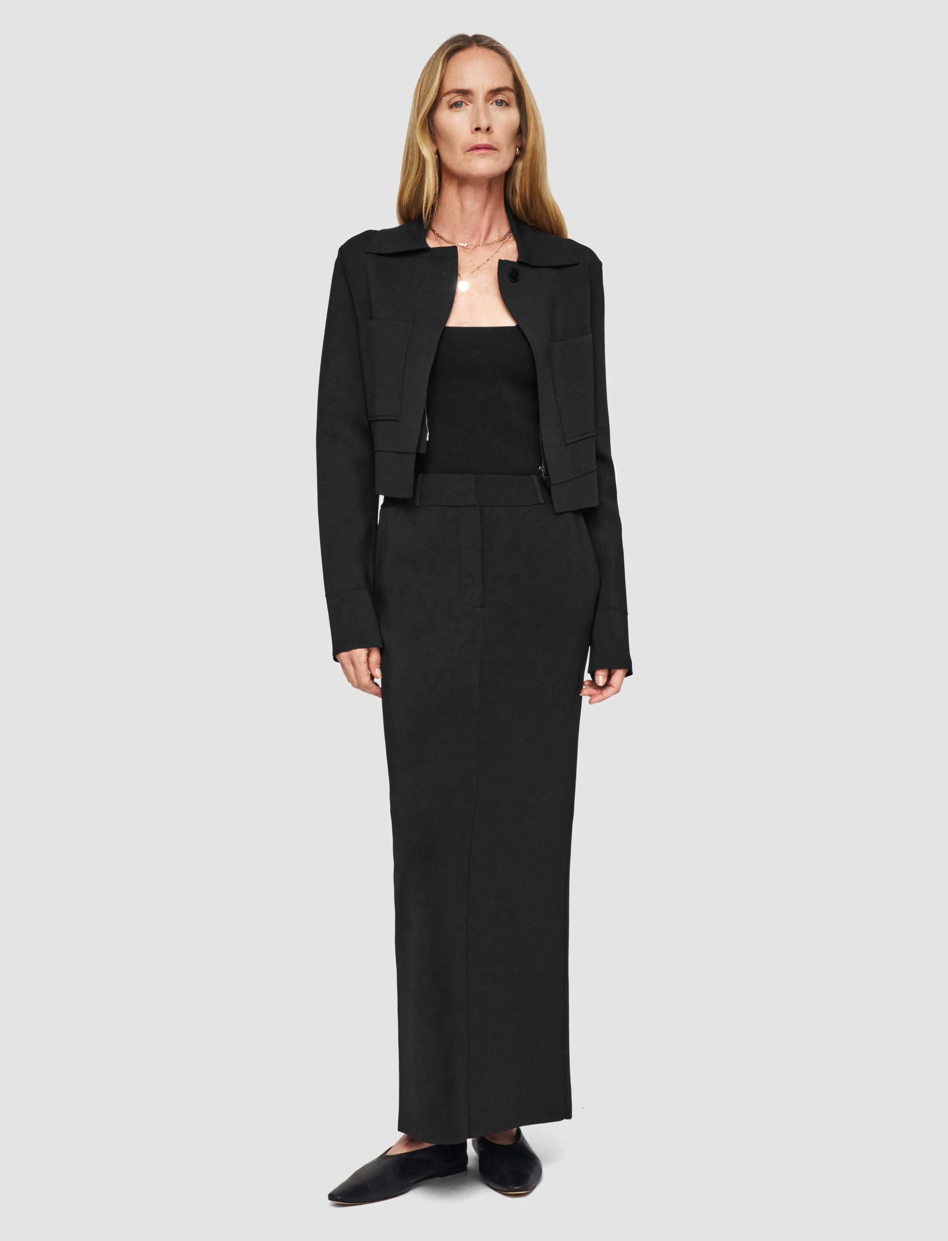 Milano Knit Stretch Zip Jacket Broadcast