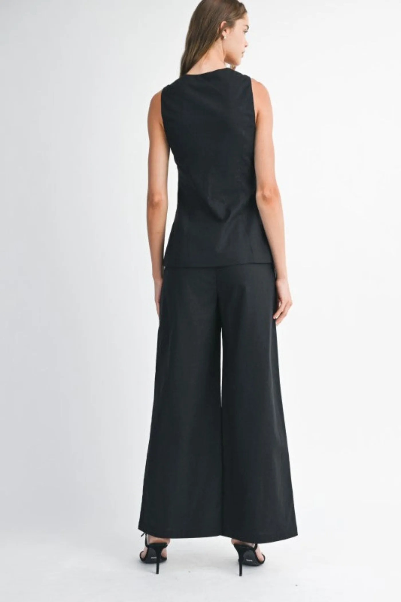 Drop Shoulder Cut MILENY SLEEVELESS LONGLINE VEST