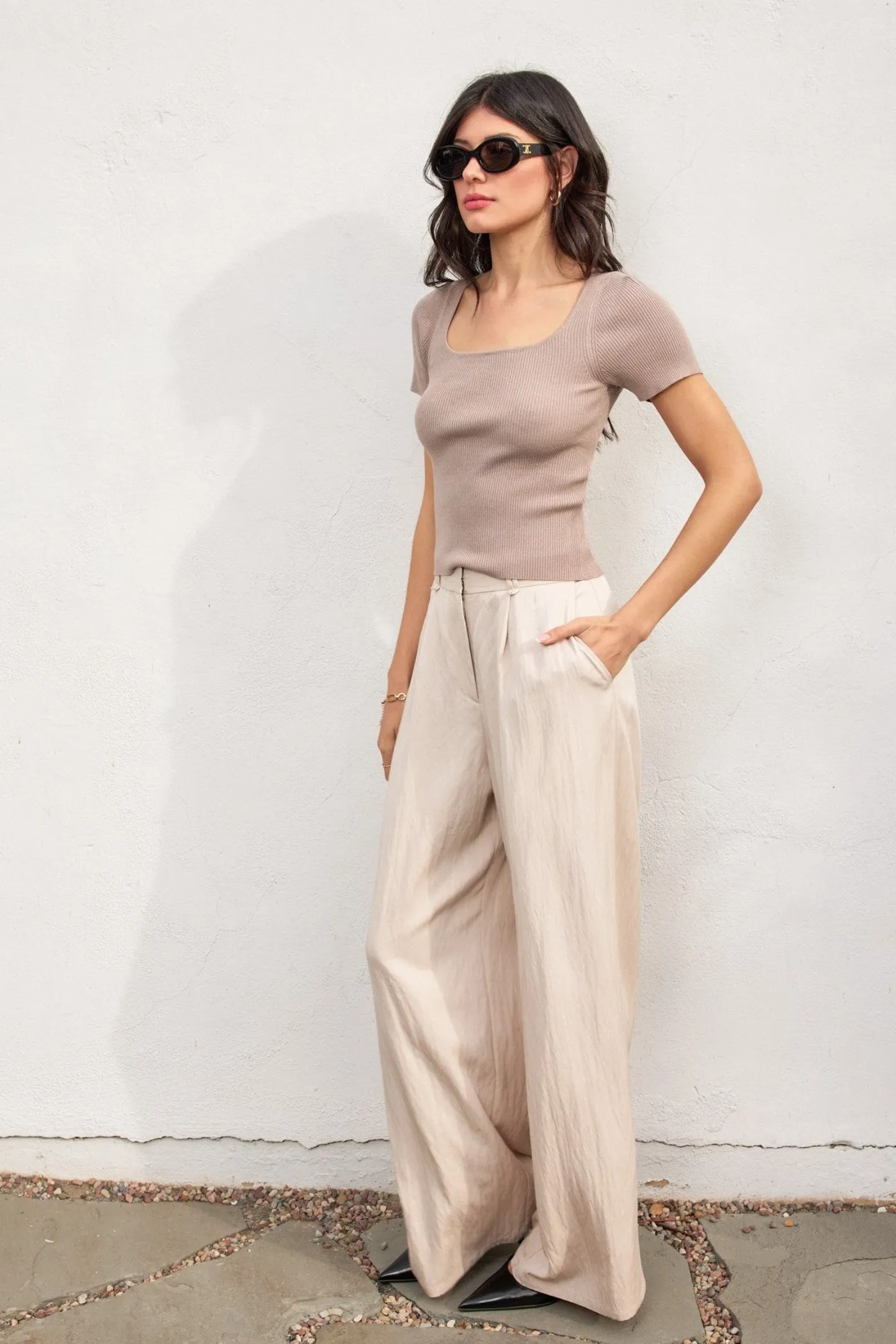 MILLIE WIDE LEG TROUSERS Casual Look No Chafe