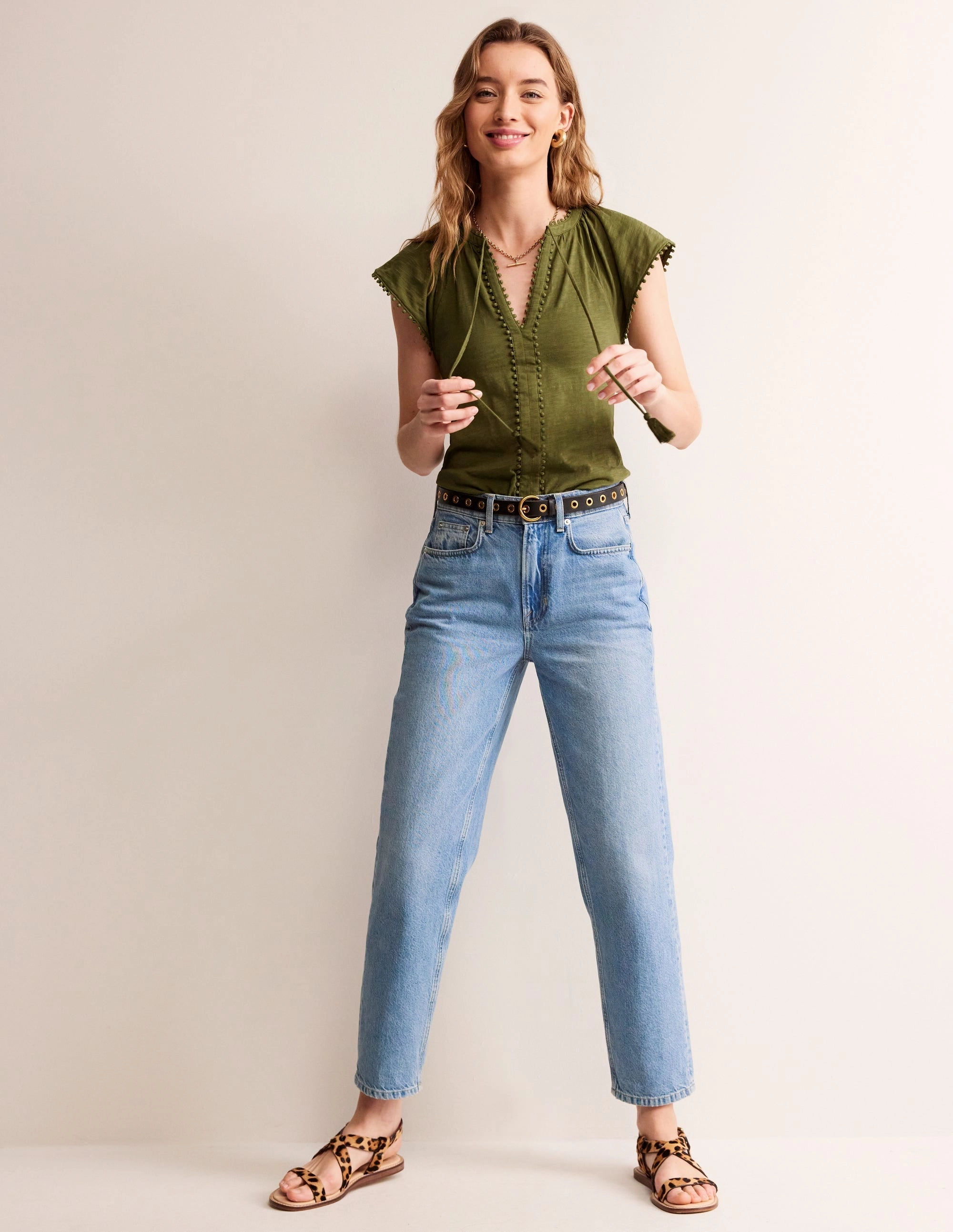 Millie Trim Detail Top-Mayfly SubtleTexture TearResistant