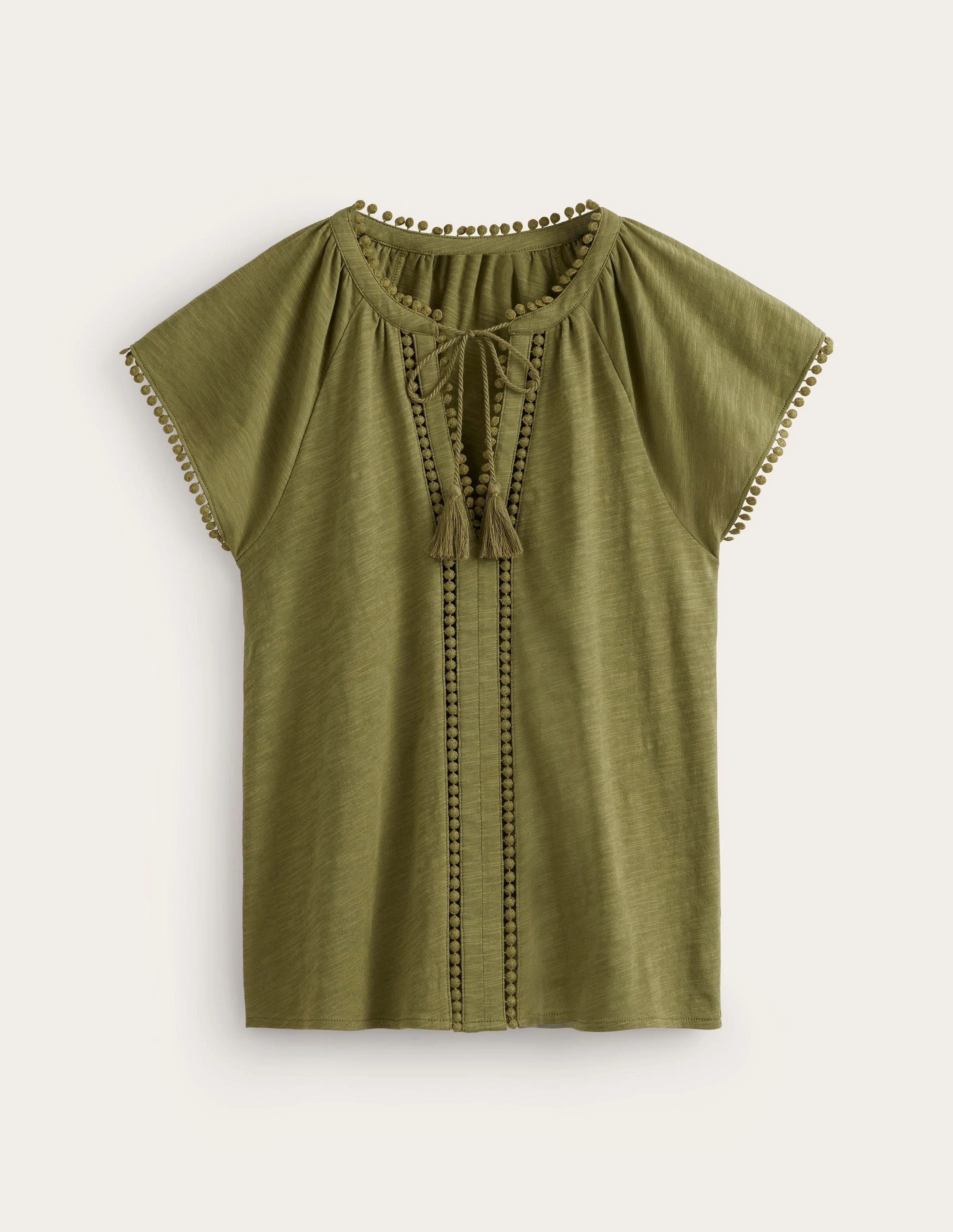 Millie Trim Detail Top-Mayfly Moisture Management Double Stitched Hem
