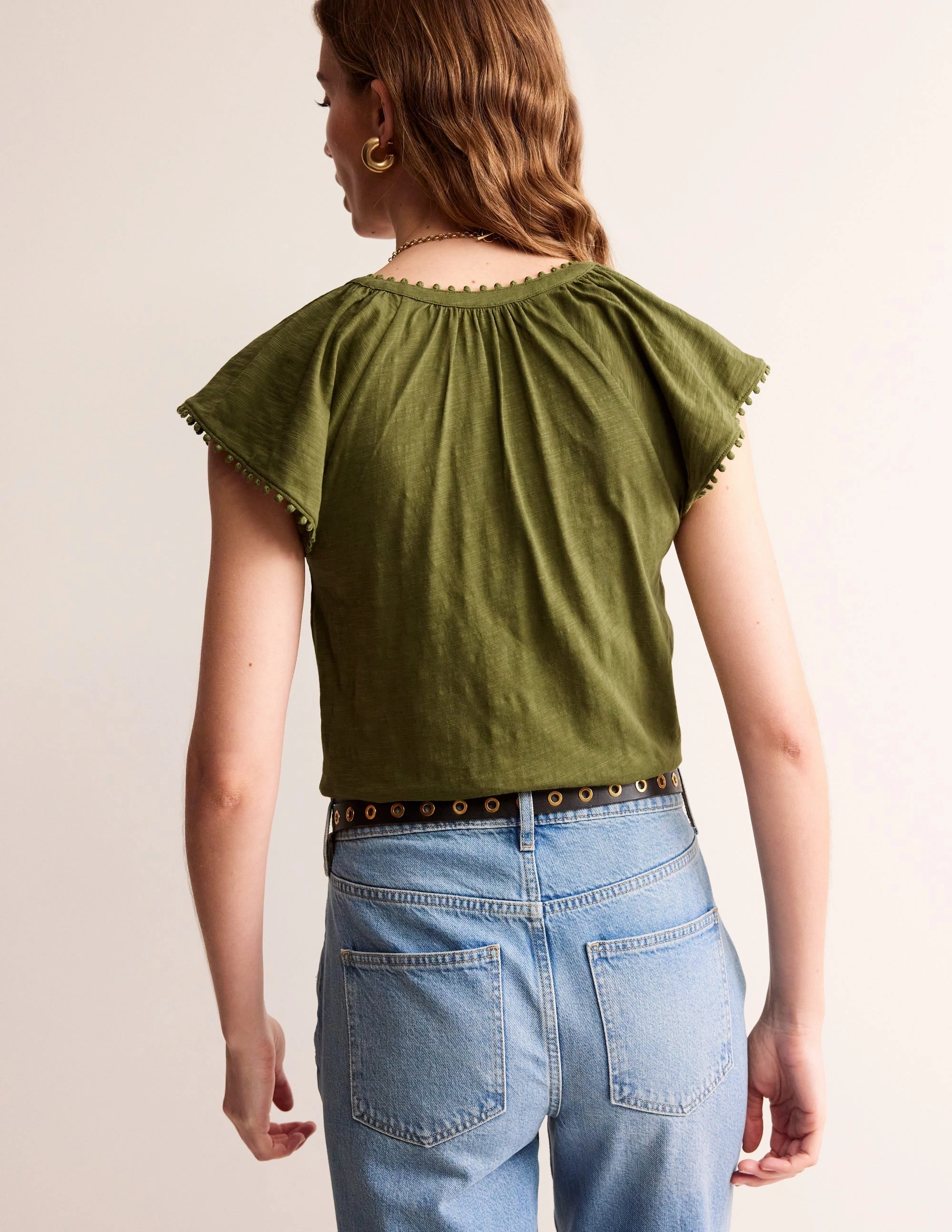 Millie Trim Detail Top-Mayfly Trendy Shirt