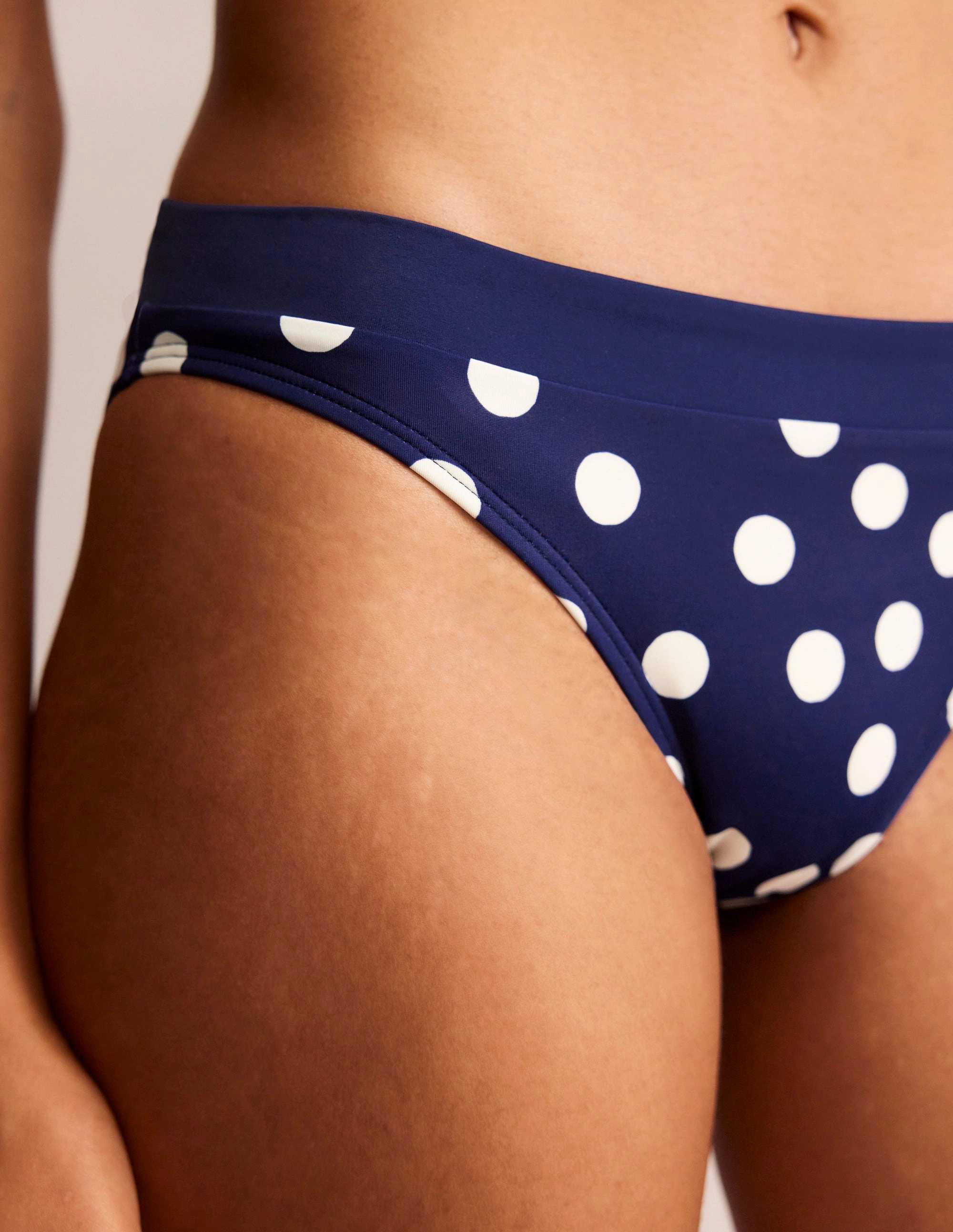 Breezy Comfort Eco Friendly Dye Ithaca Panel Bikini Bottoms-Navy Spot