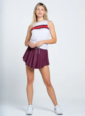 Metallic Stripe Tie Back Tank Multi Pocket Configuration