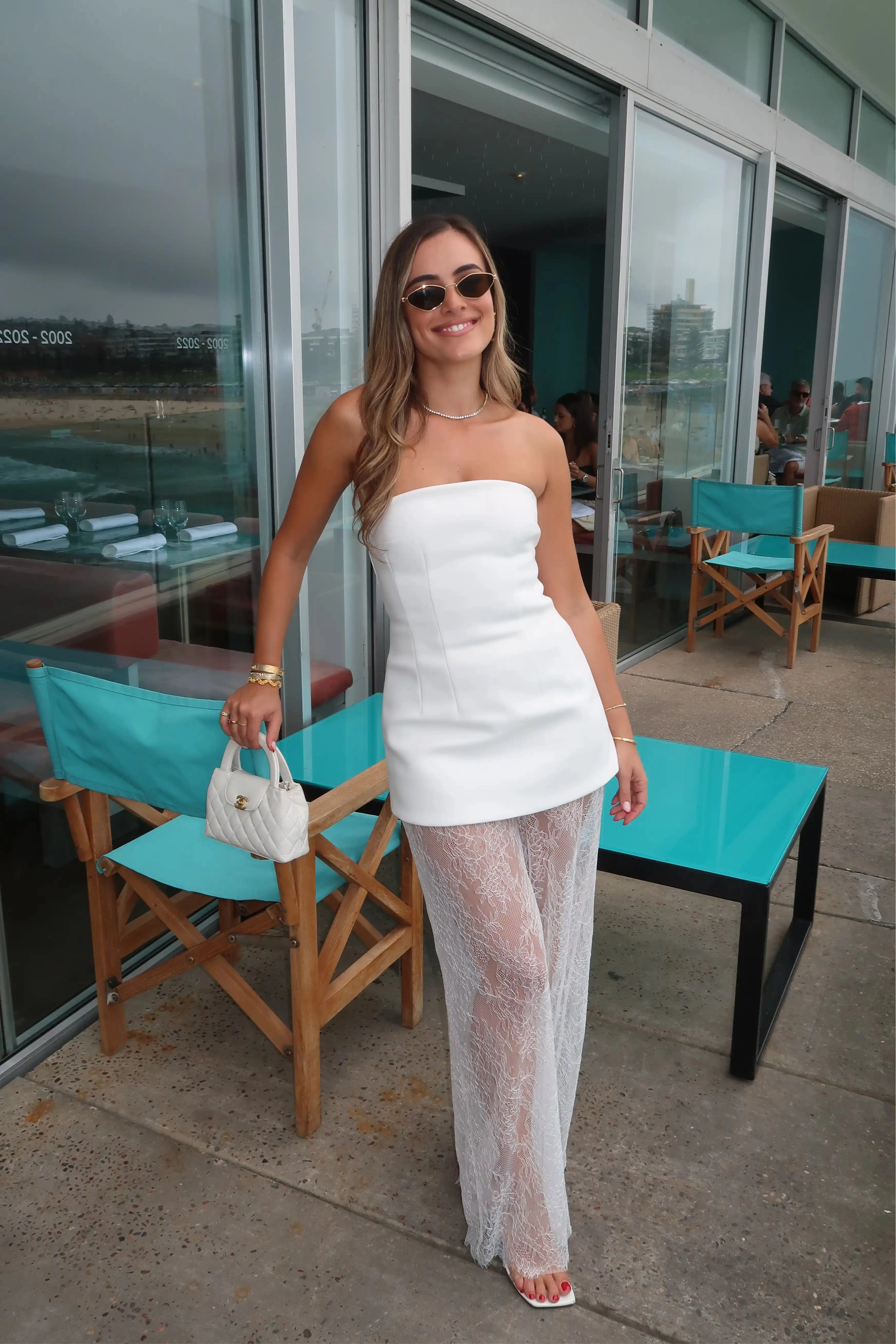 Fresh Stitch Elena Mini Dress White