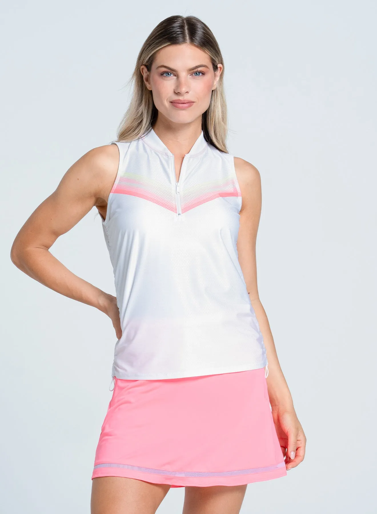 Sunset Spin Zip Tank Buttery Soft Feel