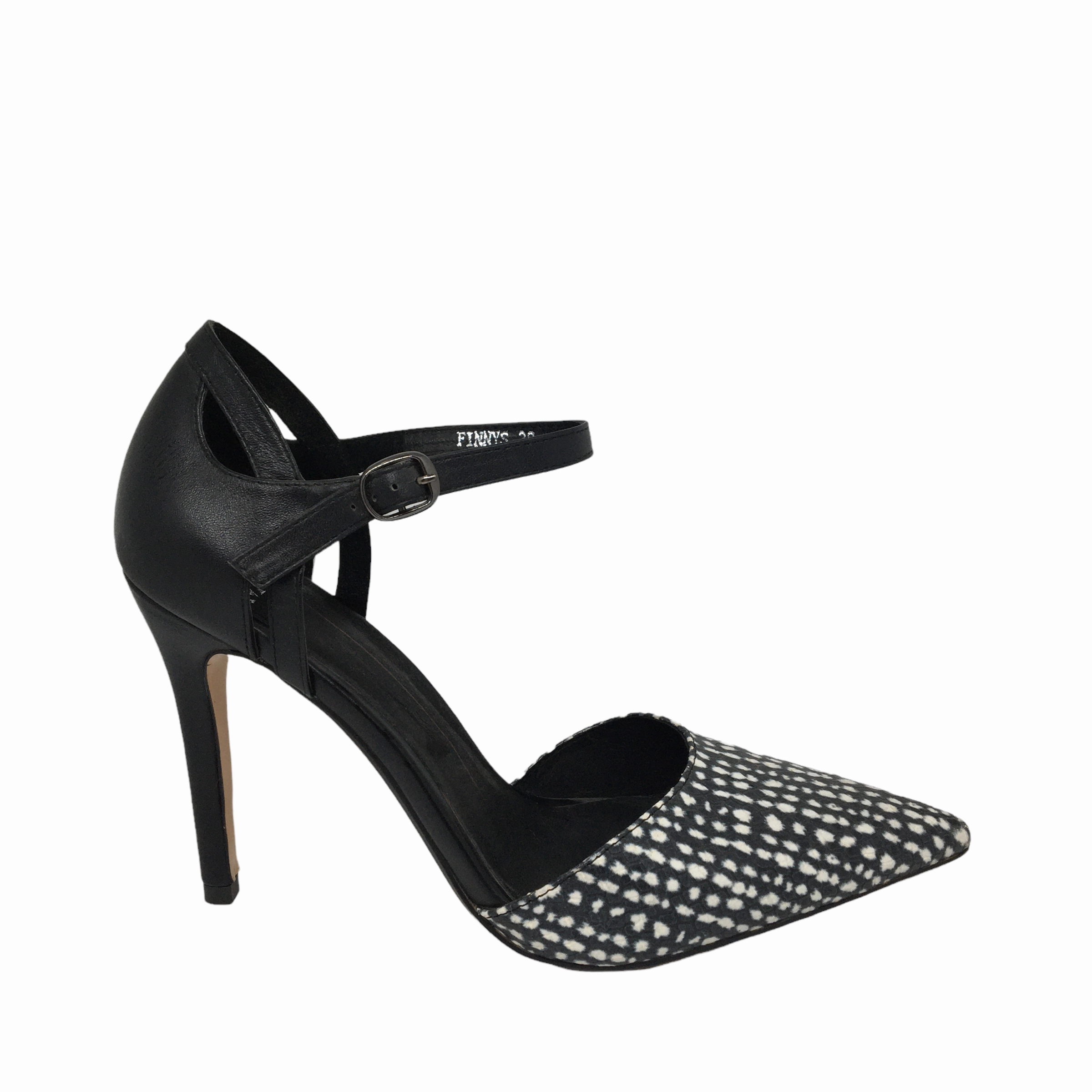 Mollini Finny Black White Spot Leather