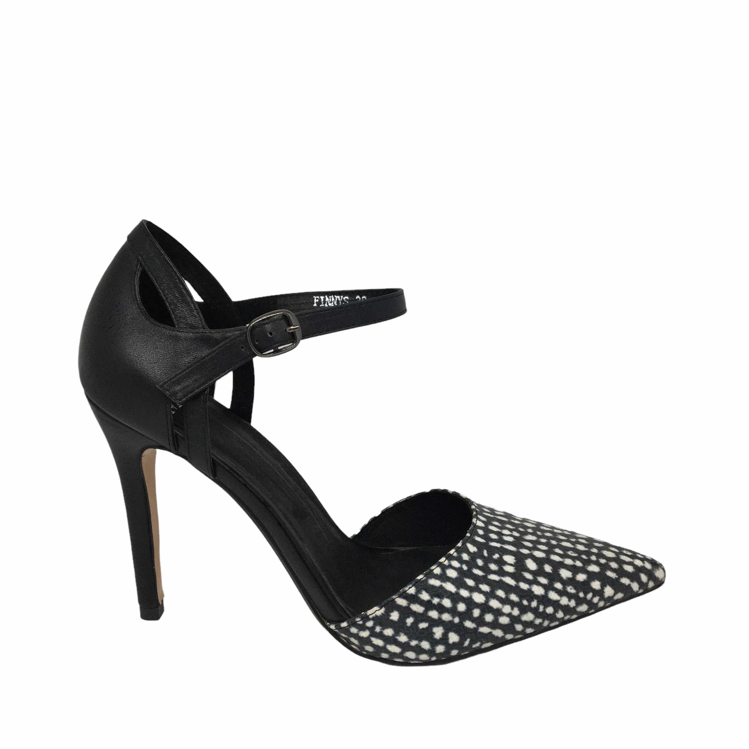 Mollini Finny Black White Spot Leather