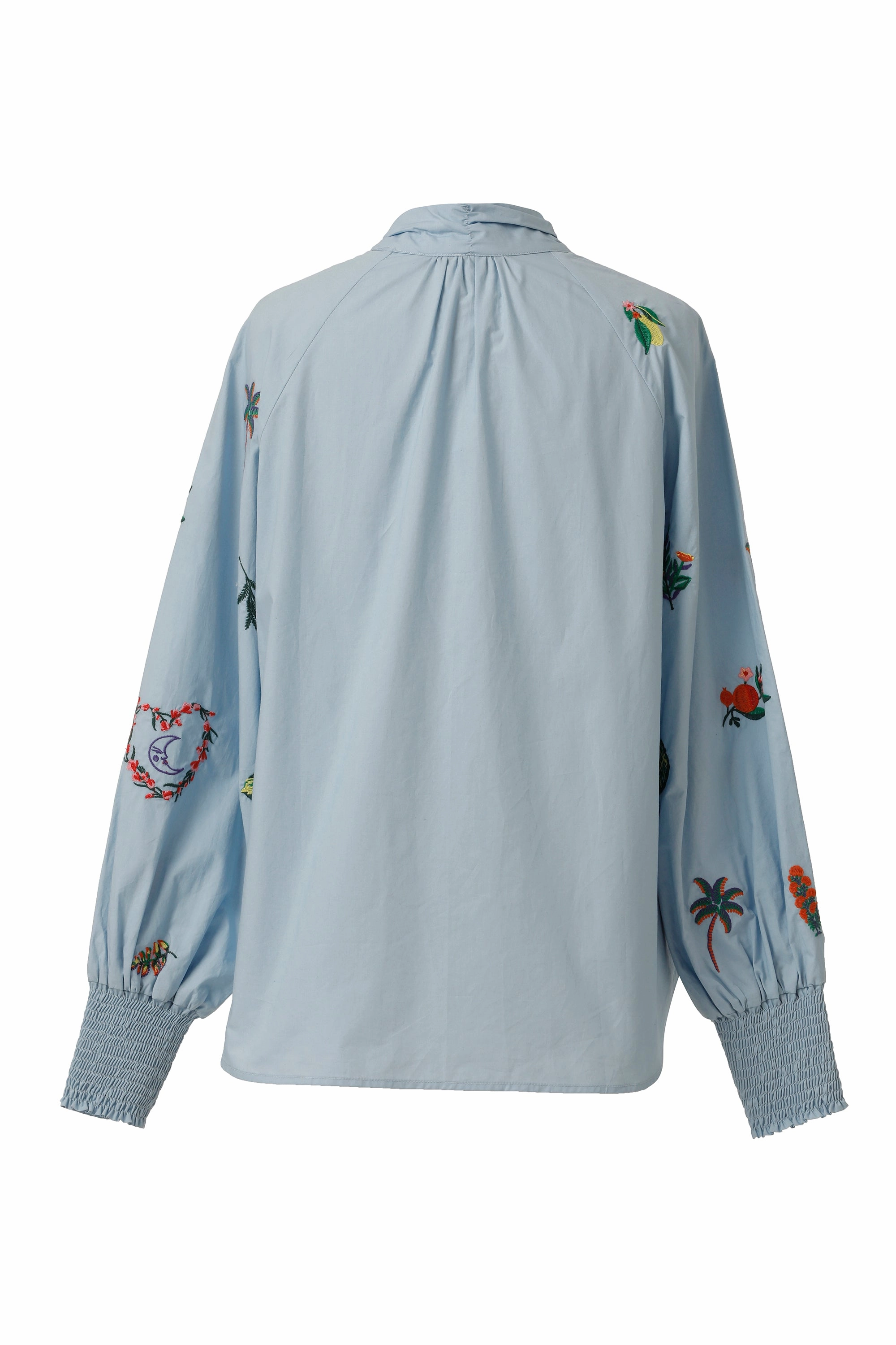 Mona Top in Chambray Blue AllSeason Wearability Bonded Seam Durability