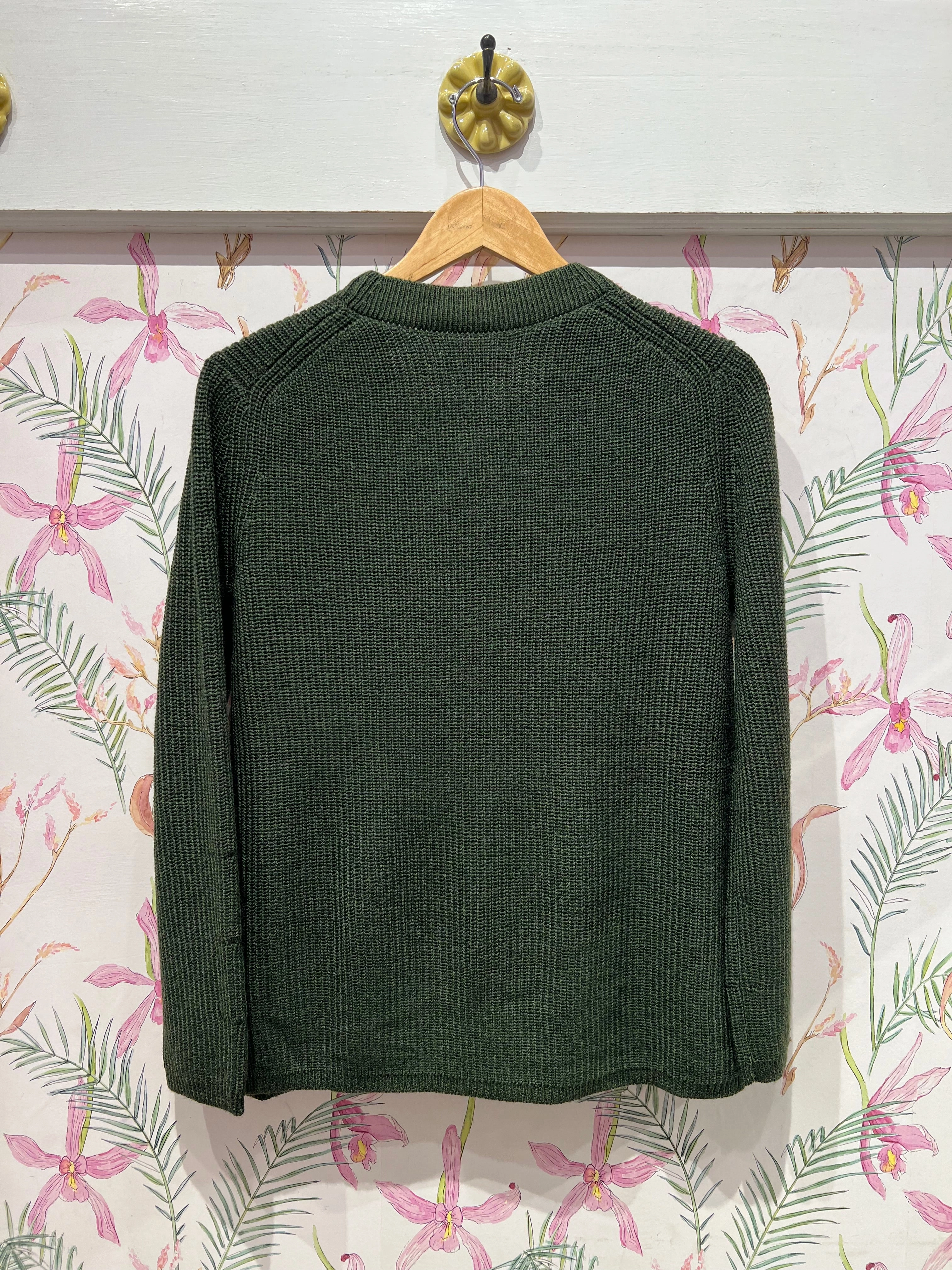 Monet V-Neck Cardigan in Pine Relaxed Tee AllDay Comfort Design