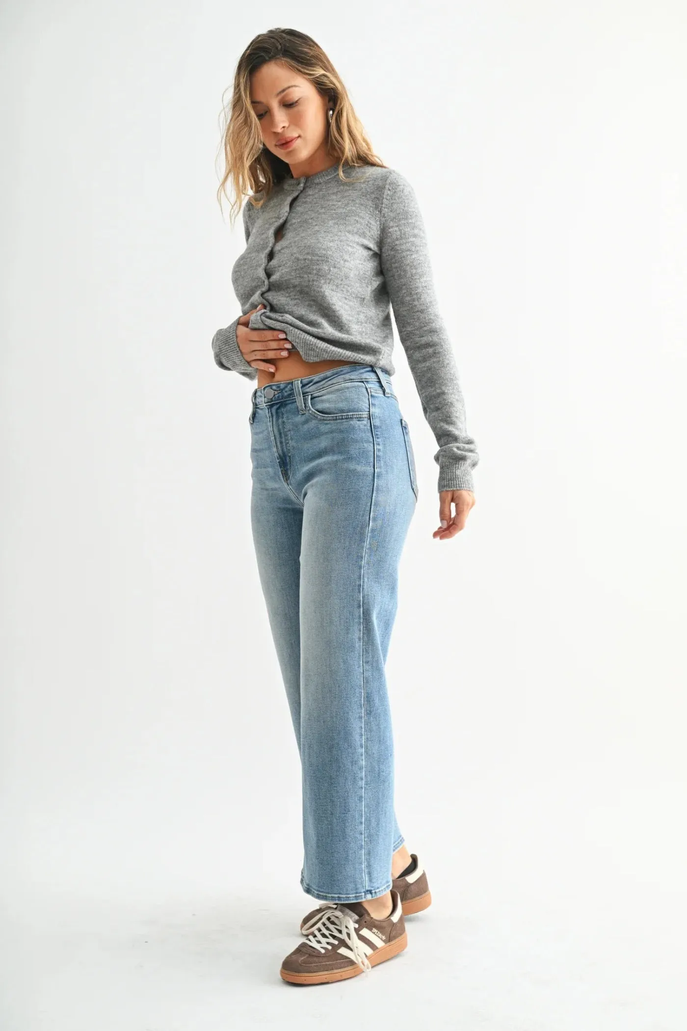 Ever Versatile Smooth Picnic Style MONICA WIDE LEG JEANS