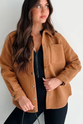 Pure Charm Textured Shacket (Camel) Easter wear