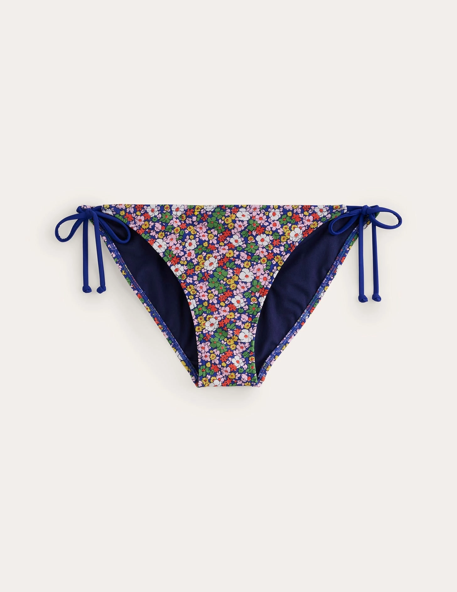 Symi String Bikini Bottoms-Multi, Botanical Bud Smooth-Edges