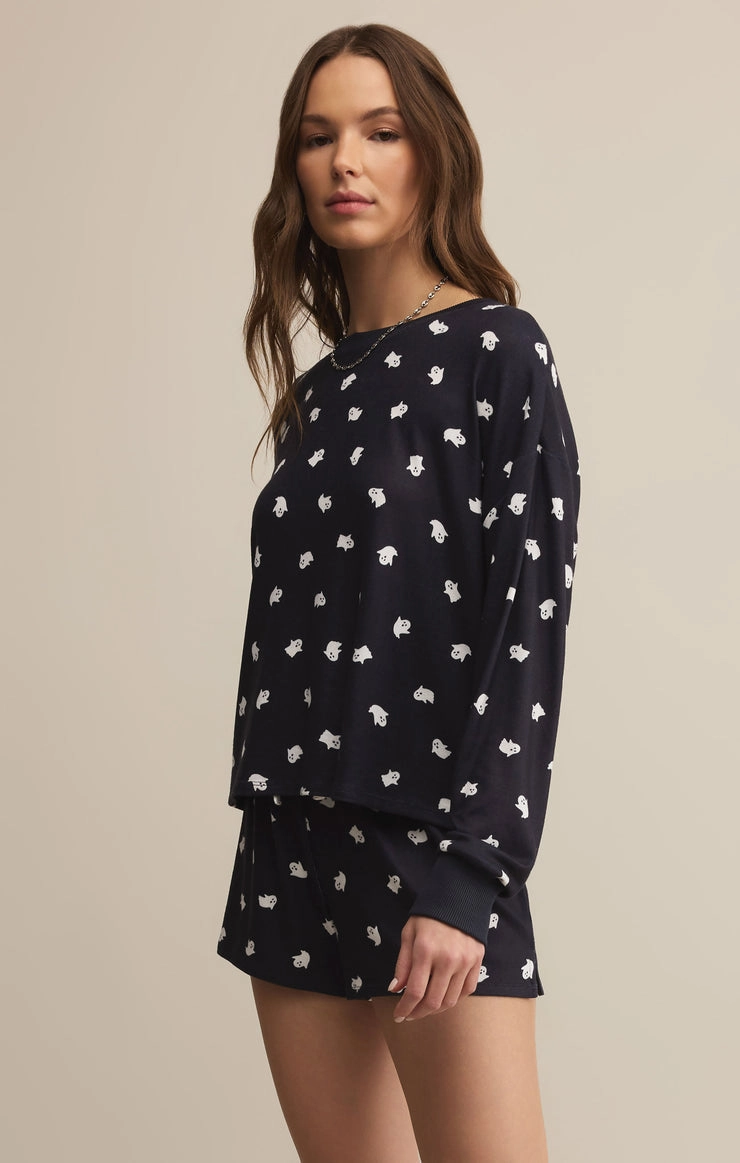 Regan Ghost Top in Black Sand Breathable Microfiber SlipResistant