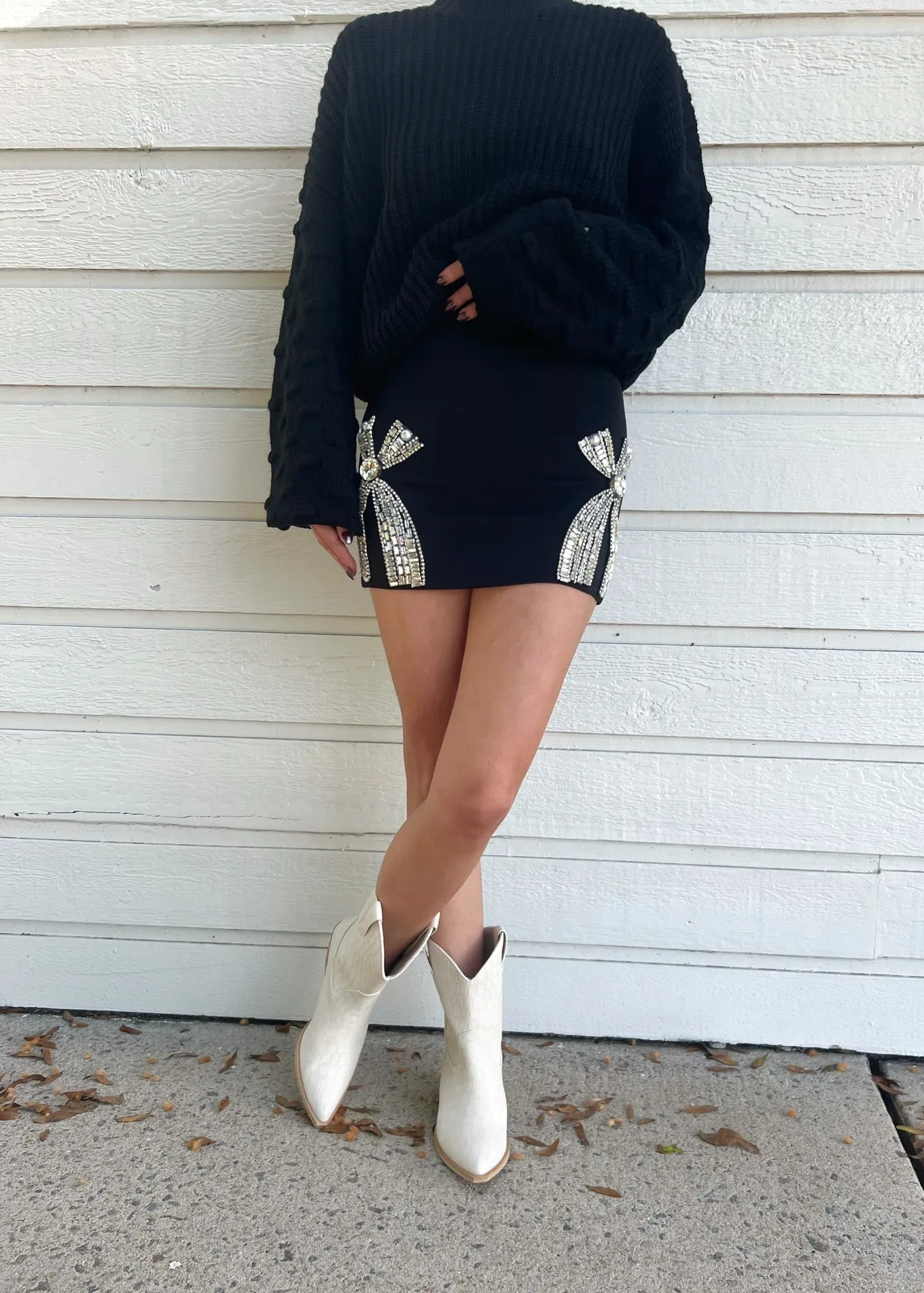 Subtle Mood Button Details MAUDE MINI SKIRT