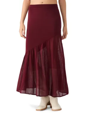 Crossback Strap Aneira Skirt in Wine