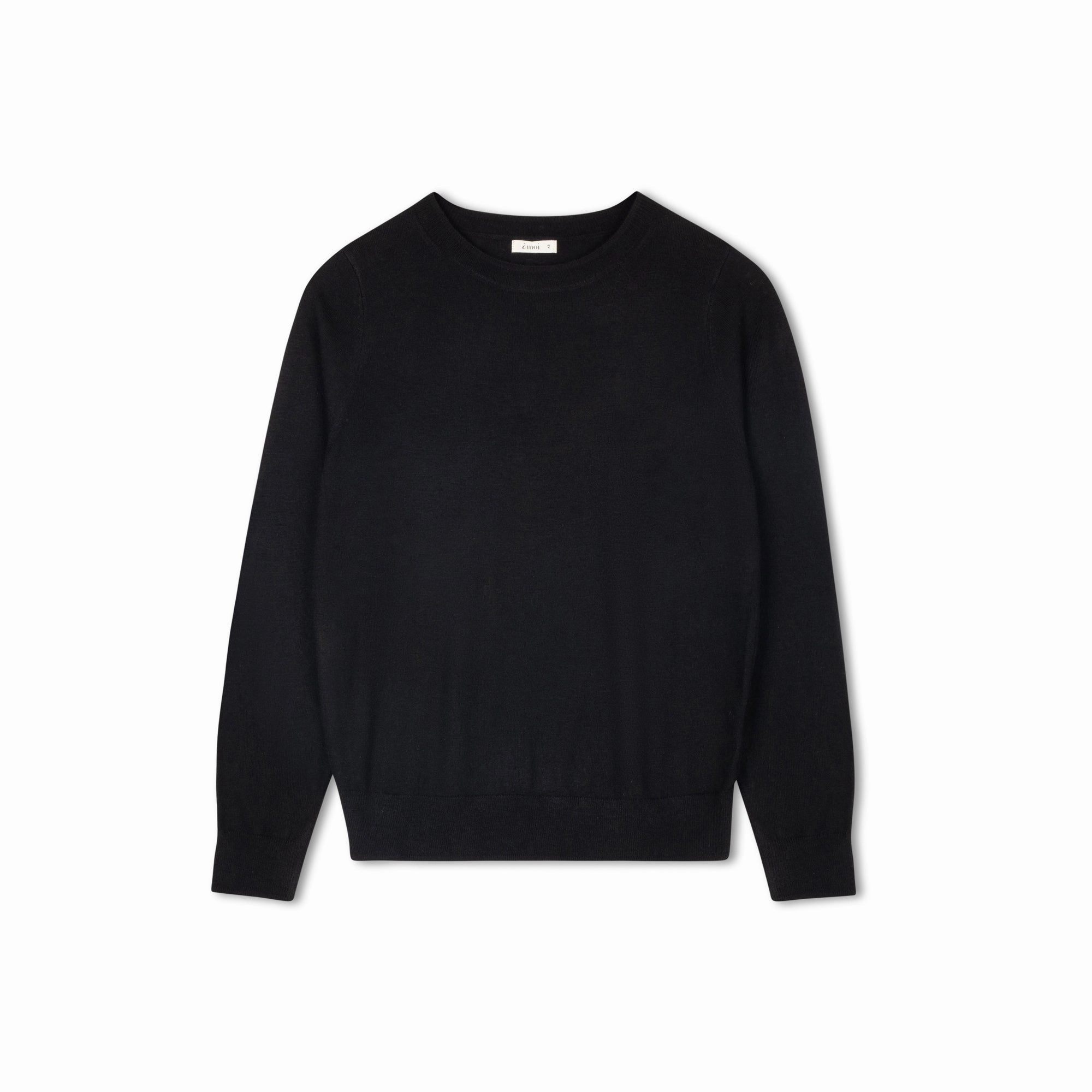 Jenna Crew Sweater | Black Double Chest Pocket SlimFitAdaptation