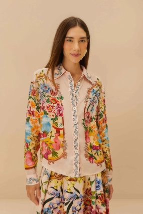 VentilatedBackPanel Sporty Sweatshirt Garden Terrace Shirt in Pink