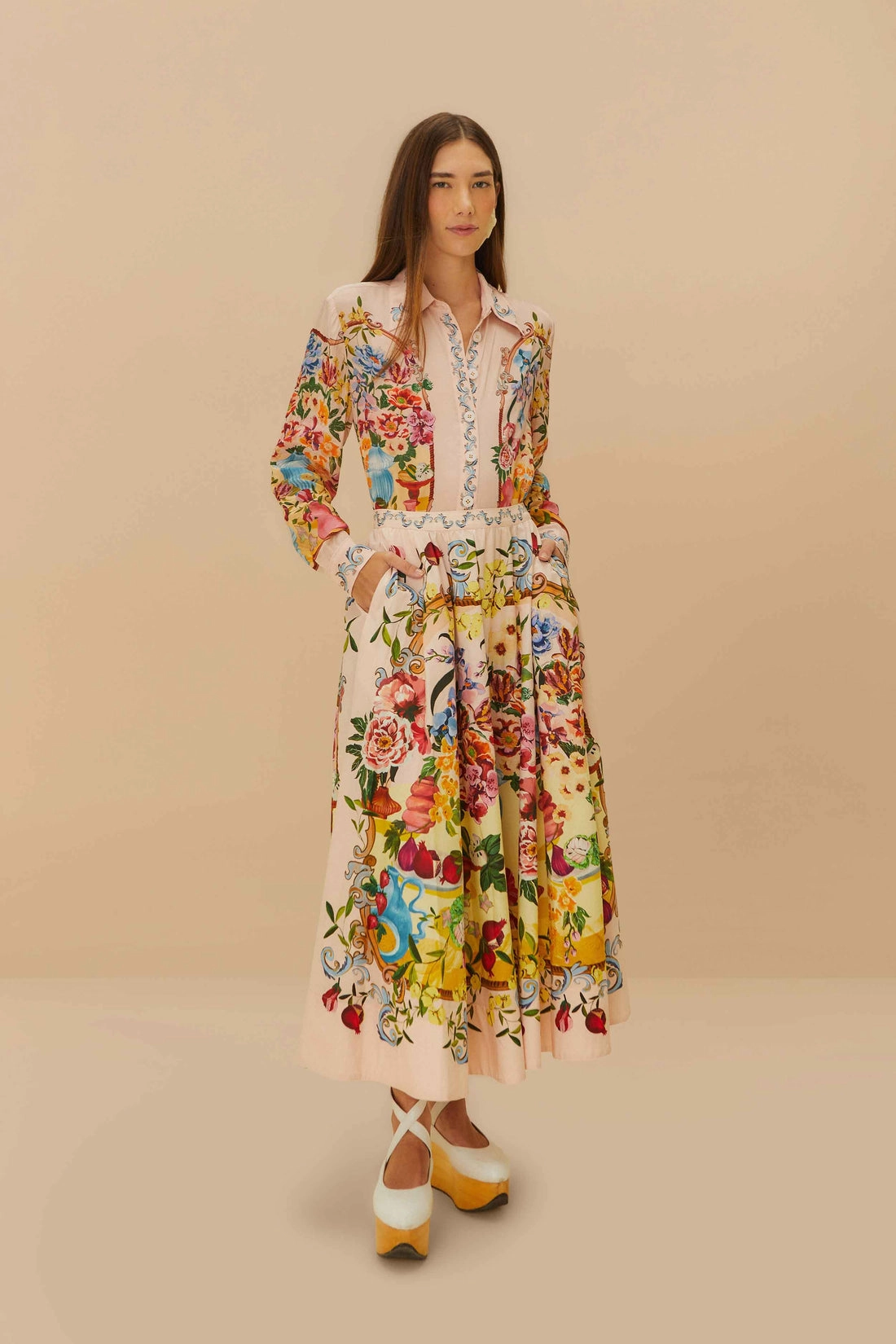 Garden Terrace Shirt in Pink CollapsibleFrame