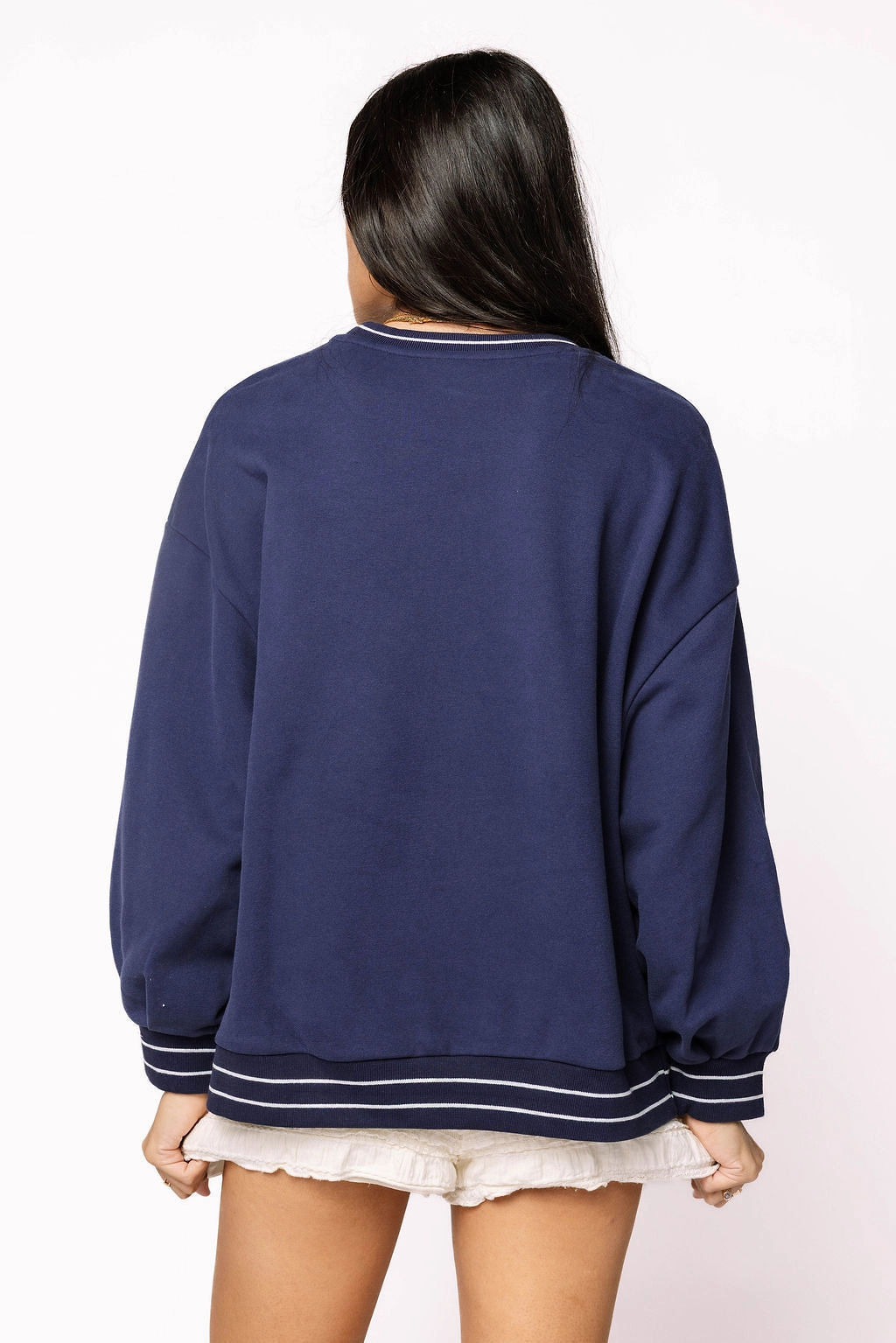 Golden Retriever Sweatshirt in Navy BreathableMeshInsert TaglessNecklineComfort