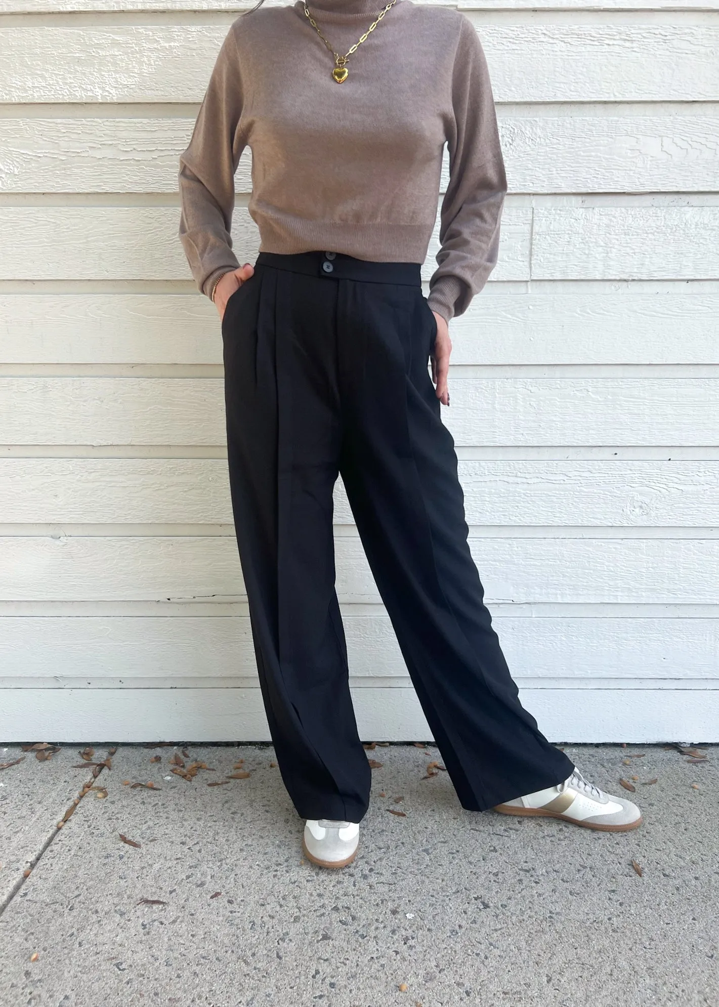 MARIE WIDE-LEG PANTS StainResistantFinish