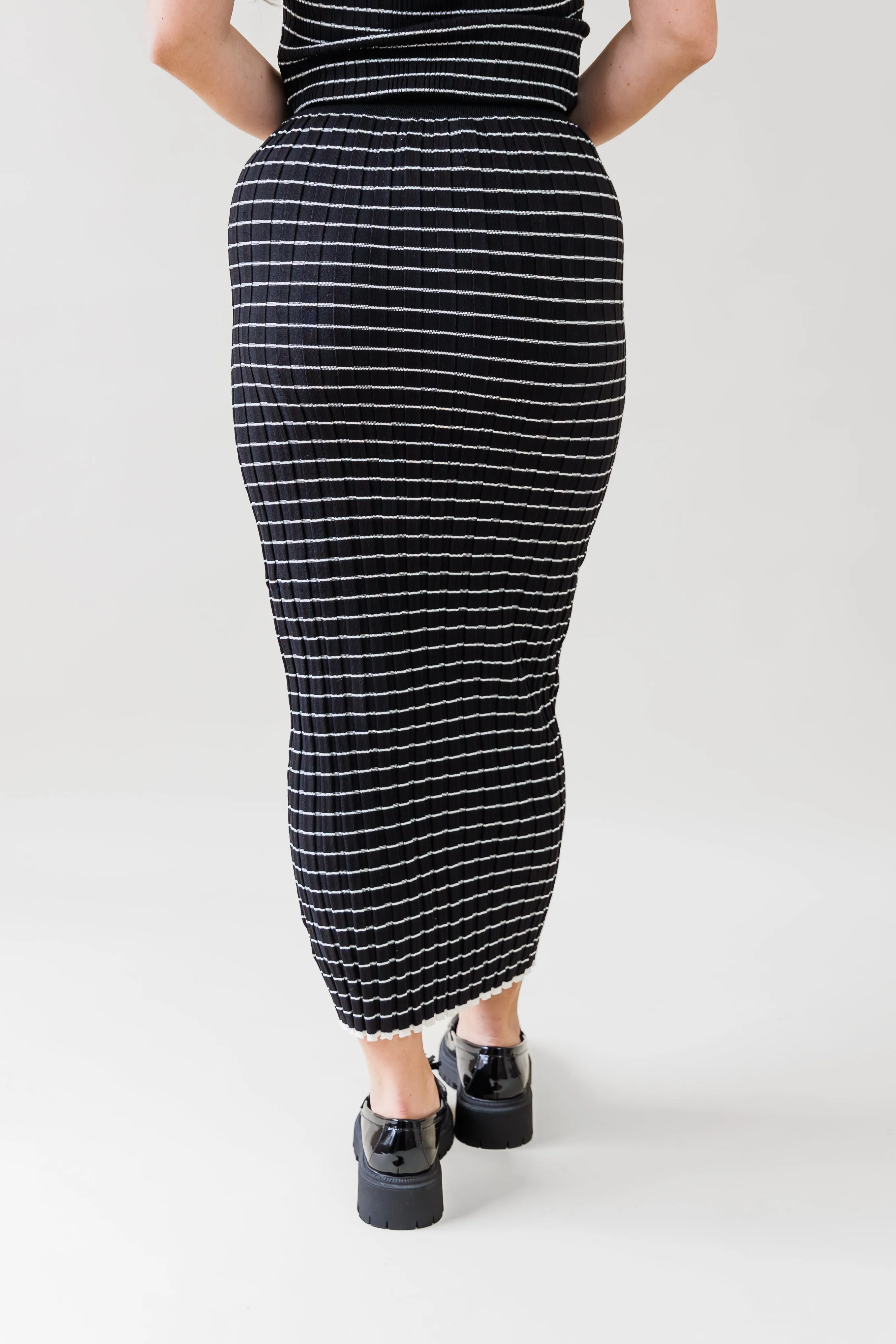 Luxury Trim NOVA STRIPED SKIRT