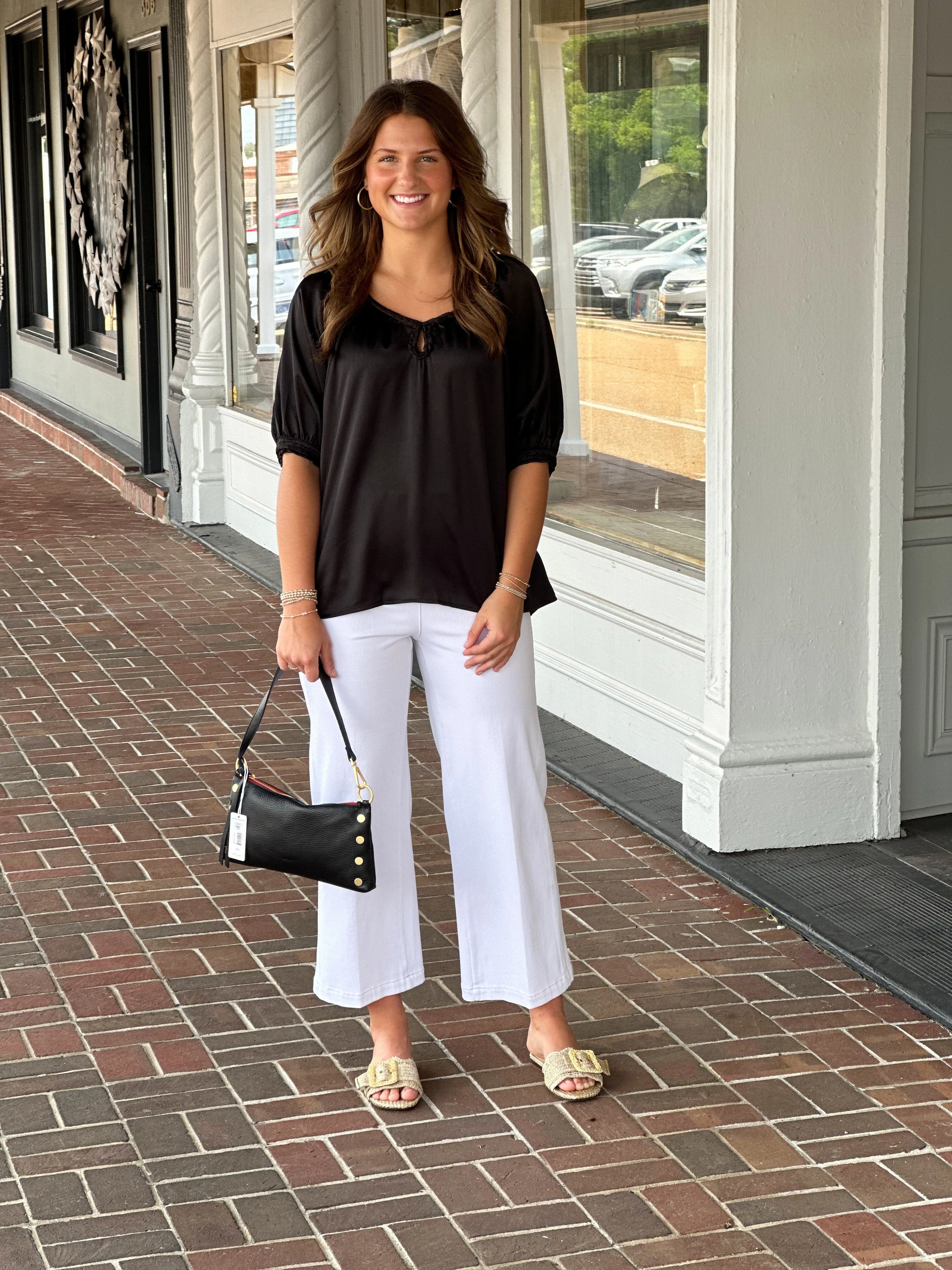 Circular Knit On The Move Black Top