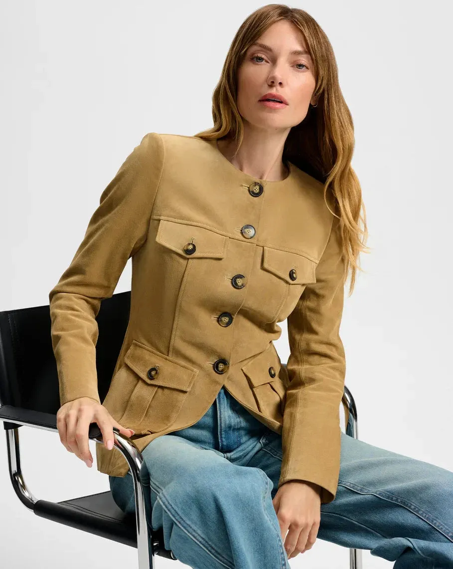 regular Evolve Orrin Suede Jacket Desert Khaki