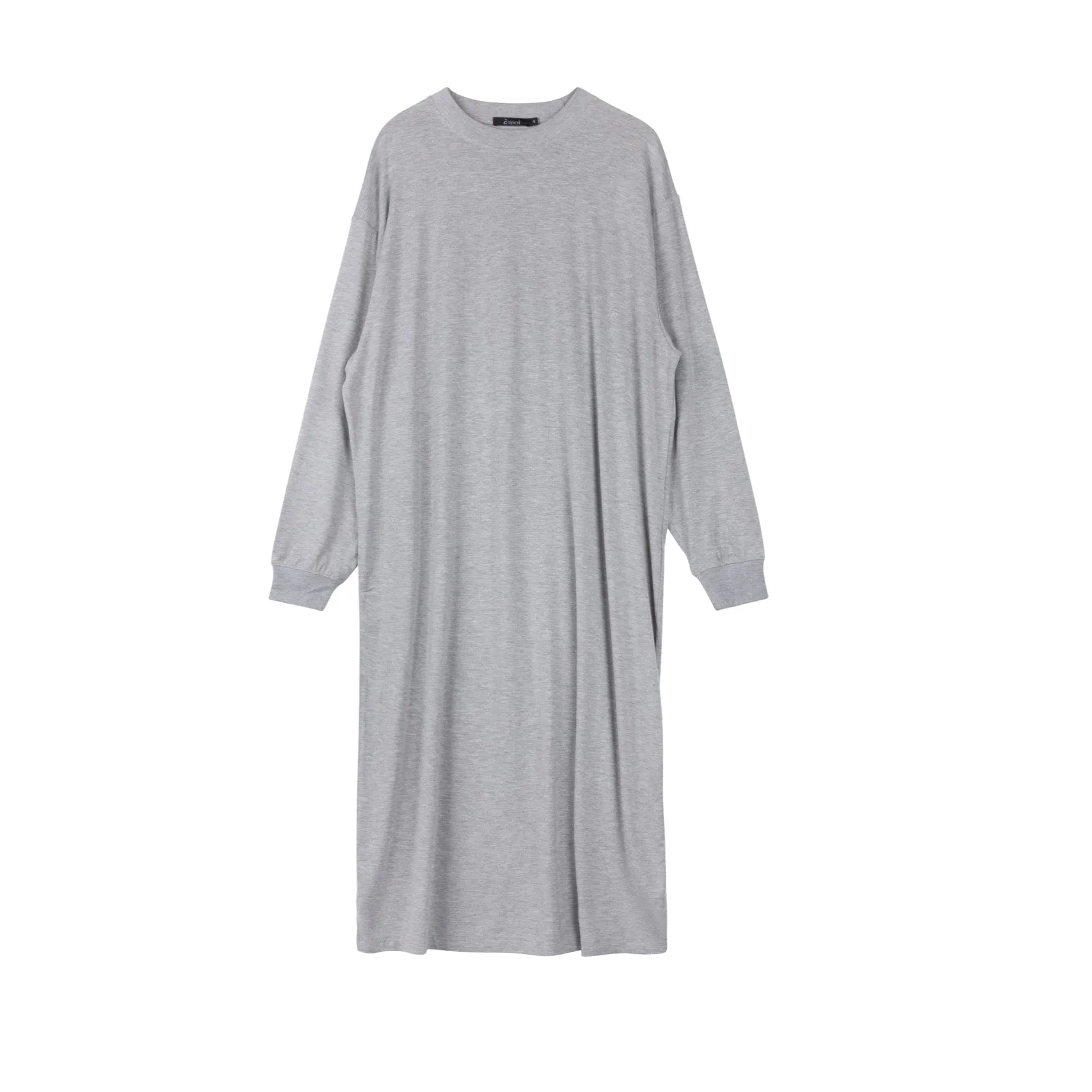 Zip Closure Timeless Soft Oversized T-Shirt Dress | Gray [Final Sale]