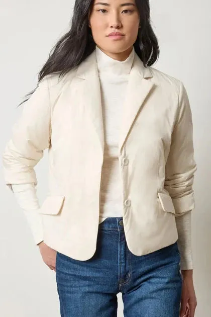 Protective Outer Layer Merchandise Padded Blazer Talc