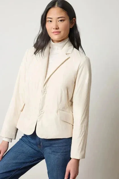 Quick Layer Casual Padded Blazer Talc