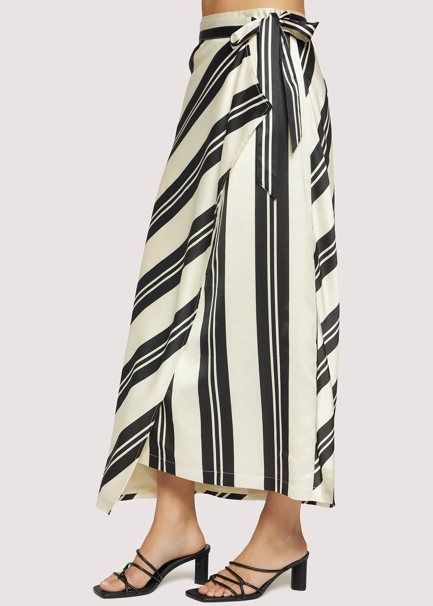 Palermo Maxi Skirt in Cream/Black A line
