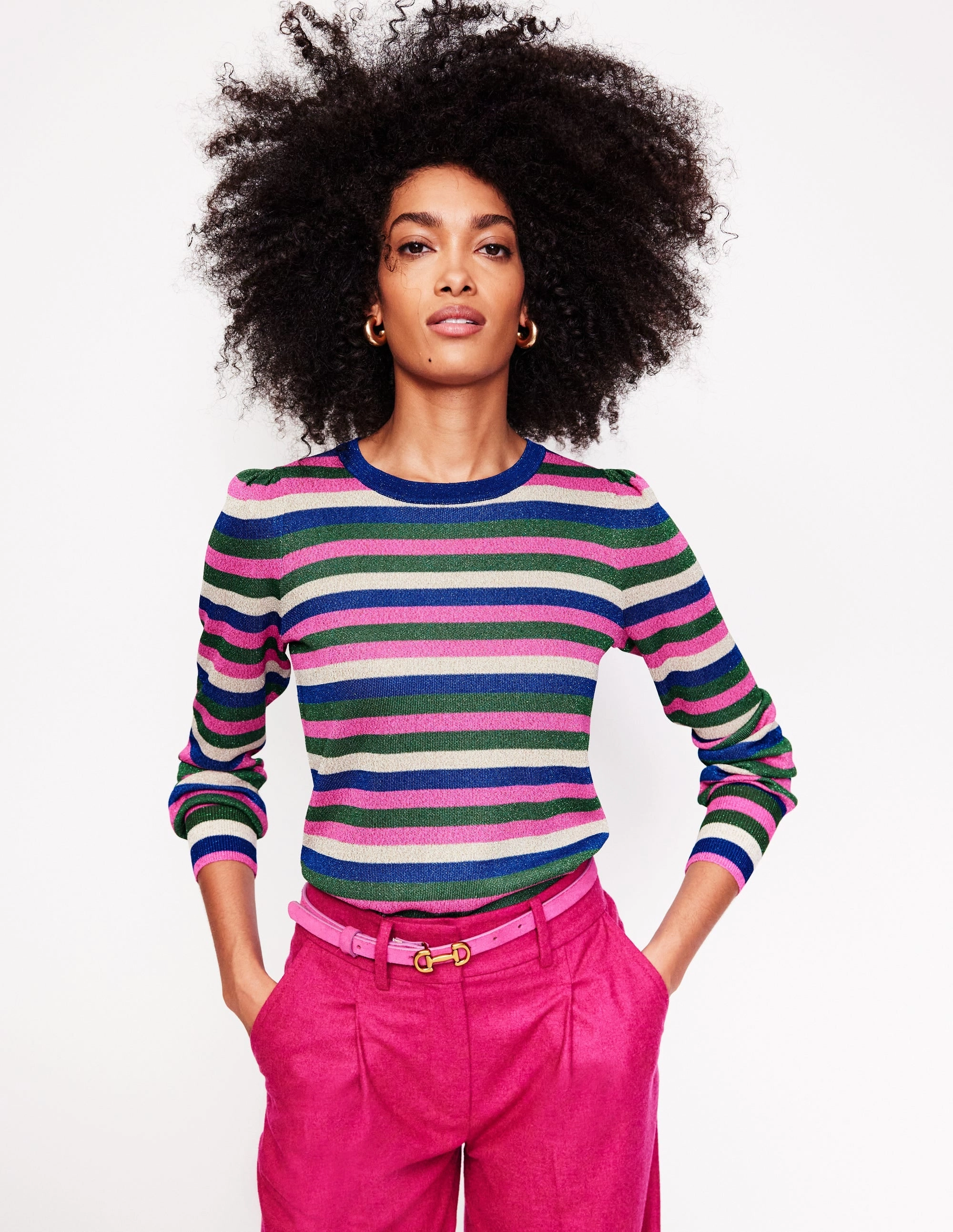 windy days Party Stripe Jumper-Multi Stripe