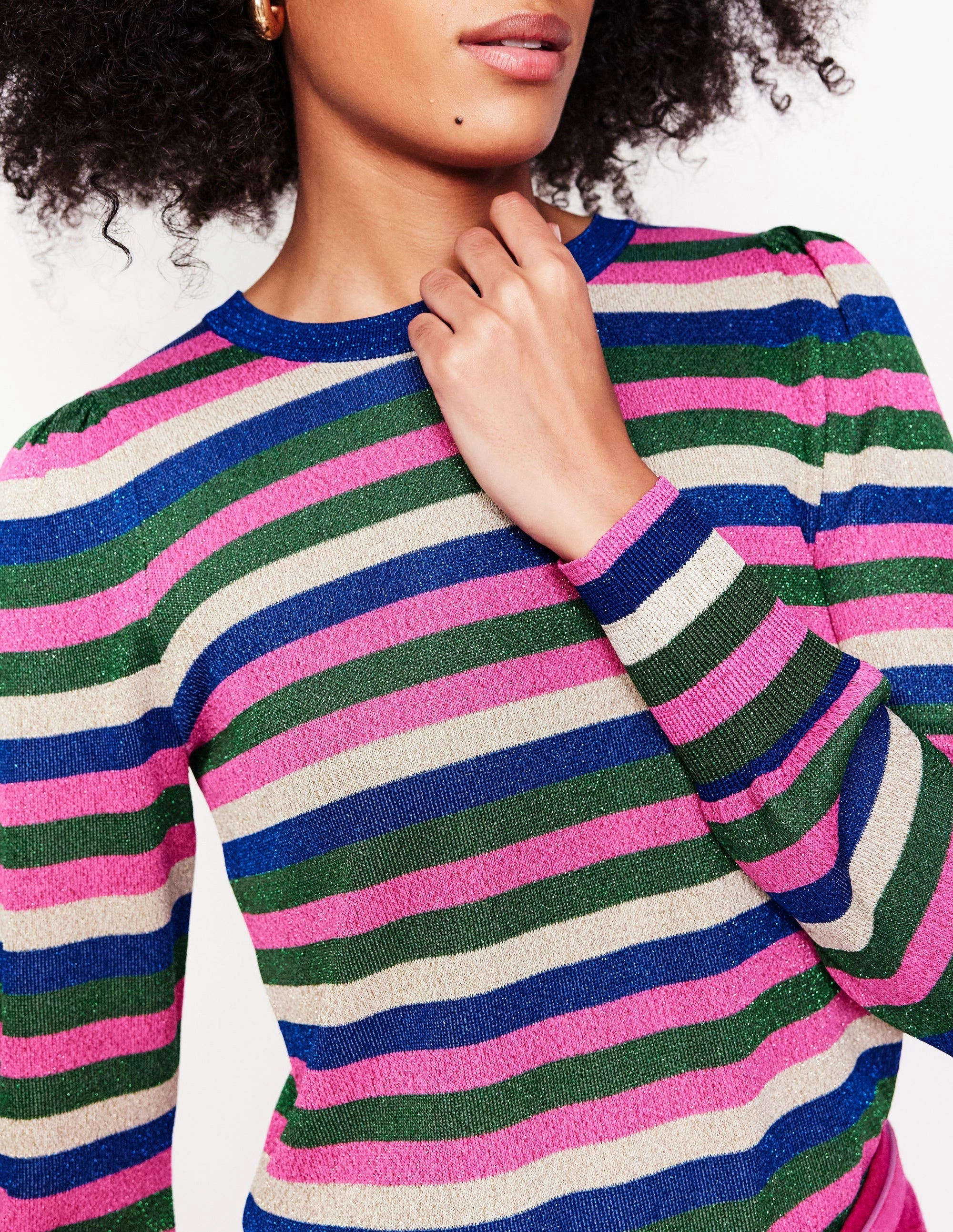 Modern Warmth Party Stripe Jumper-Multi Stripe