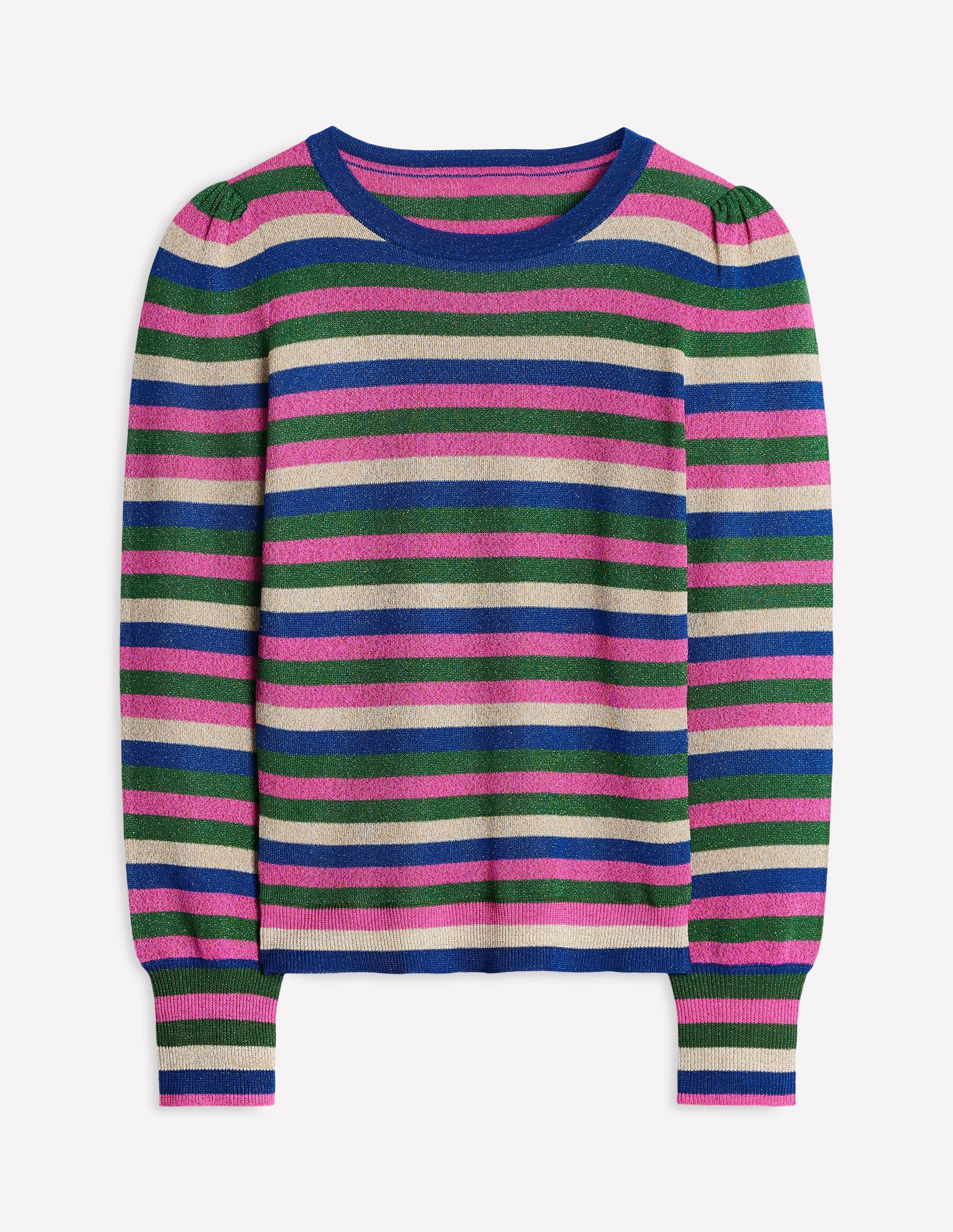 VeganFriendly Material Party Stripe Jumper-Multi Stripe