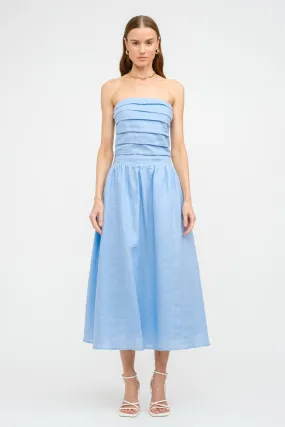 Mood Look Cotton Touch PENELOPE LINEN STRAPLESS MIDI DRESS
