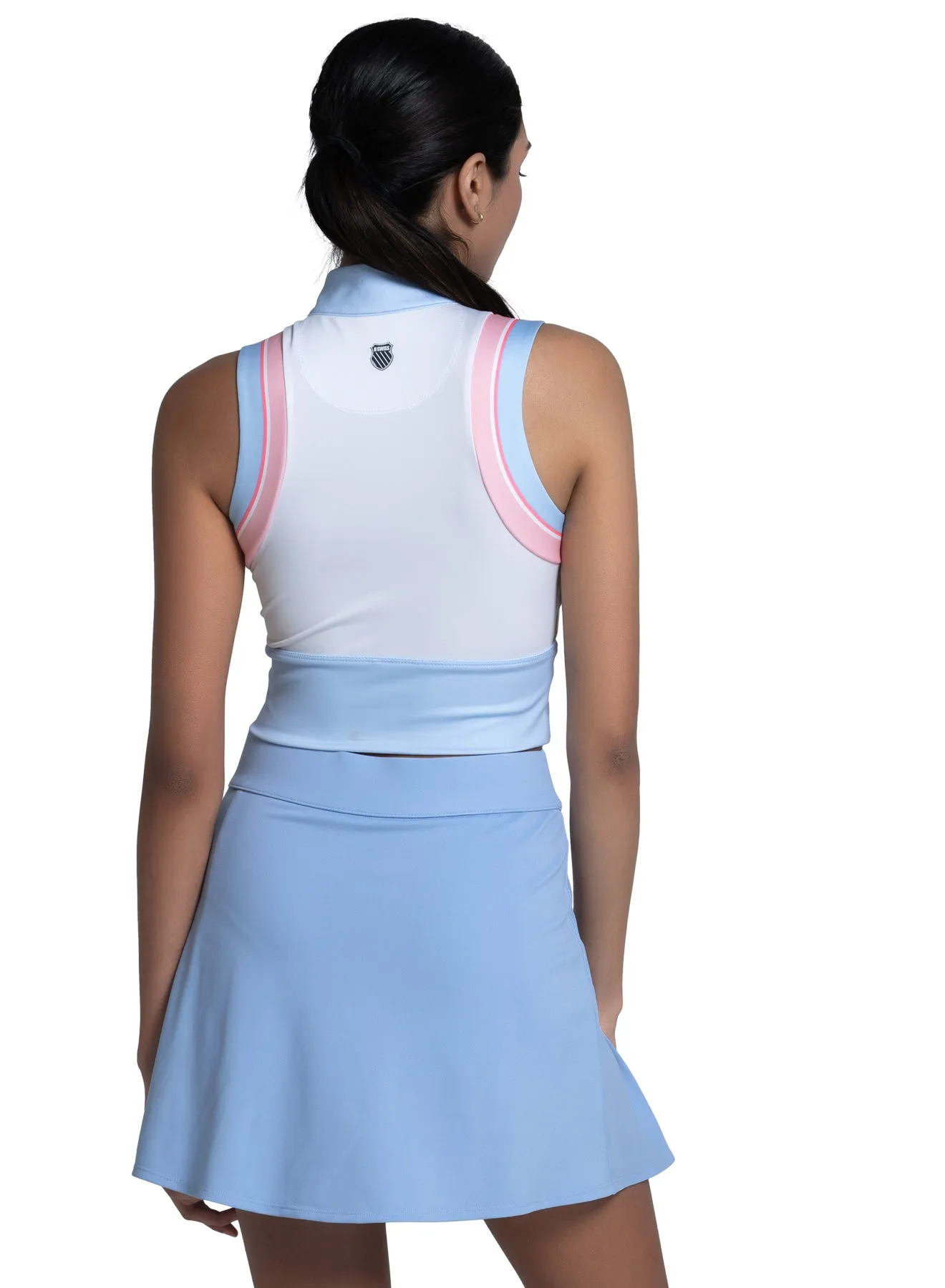 Edge Cut Crop Tank Airflow Weave Pattern