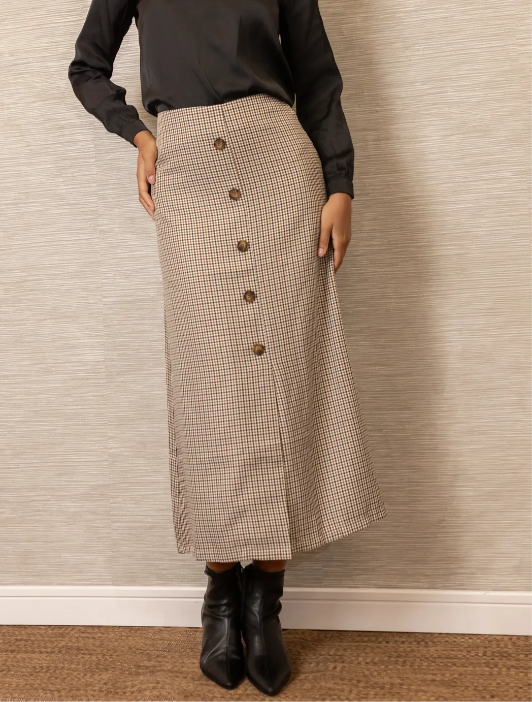 Plaid Skirt | Brown Active Lifestyle High Quality Material