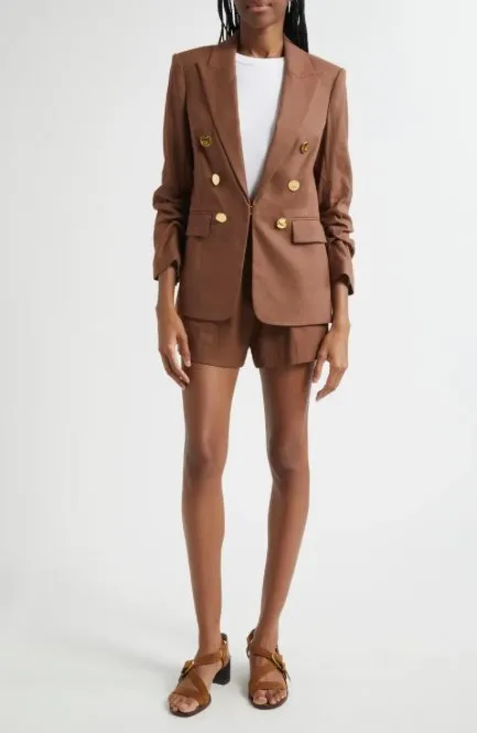 Striped Elle Dickey Jacket Light Chicory