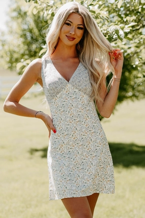 Poppy Parade Sleeveless Floral Mini Dress (Lavender) Social Charm