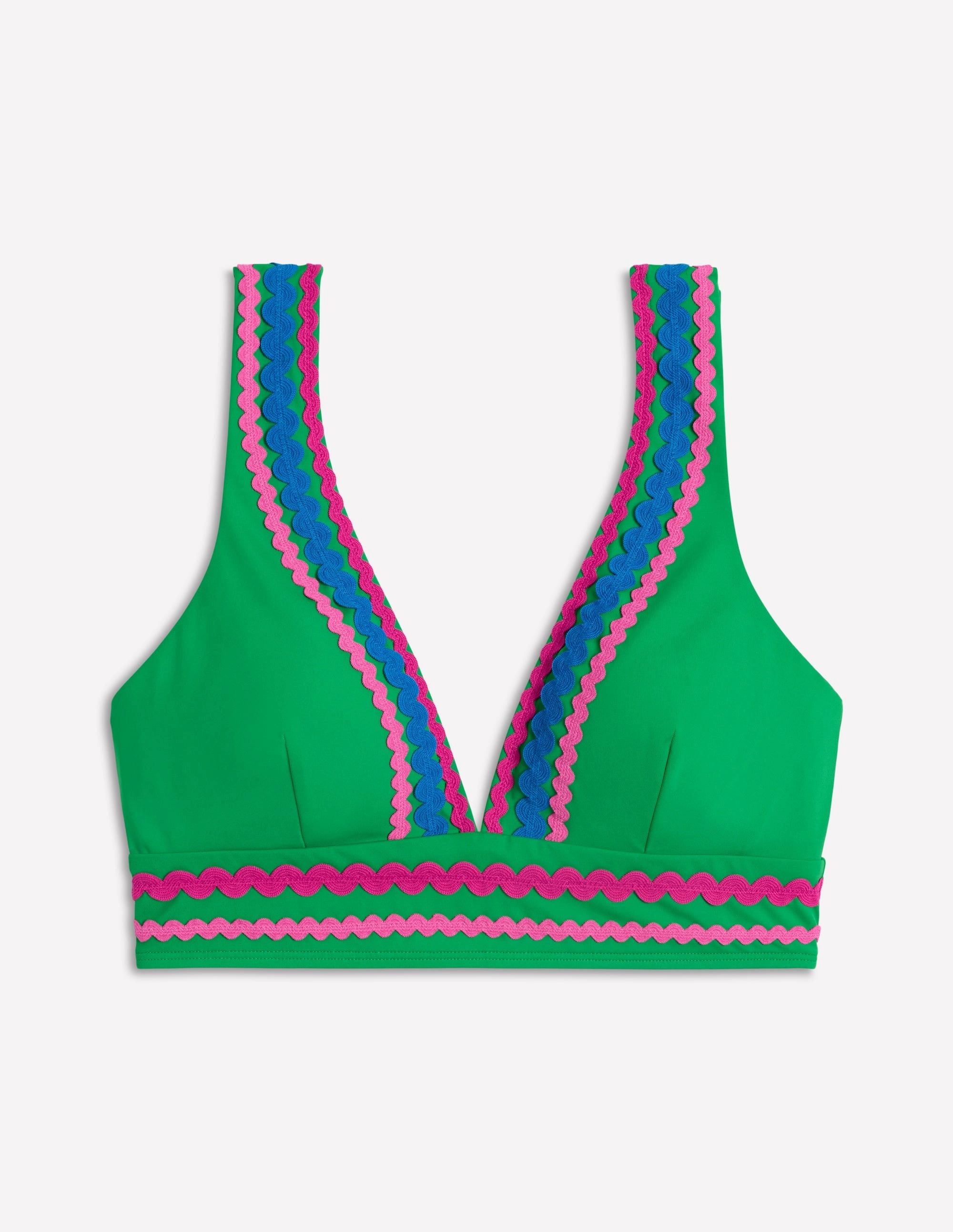 Relaxing Beach 4 Way Stretch Porto Bikini Top-Bright Green Rik Rak