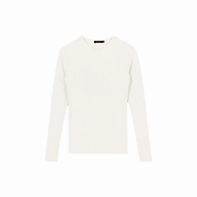 Ribbed V-neck Tee| White Bonded Seam Technology