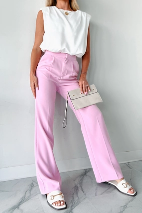 No Gap Waist Pressure's On Straight Leg Dress Pants (Pink)