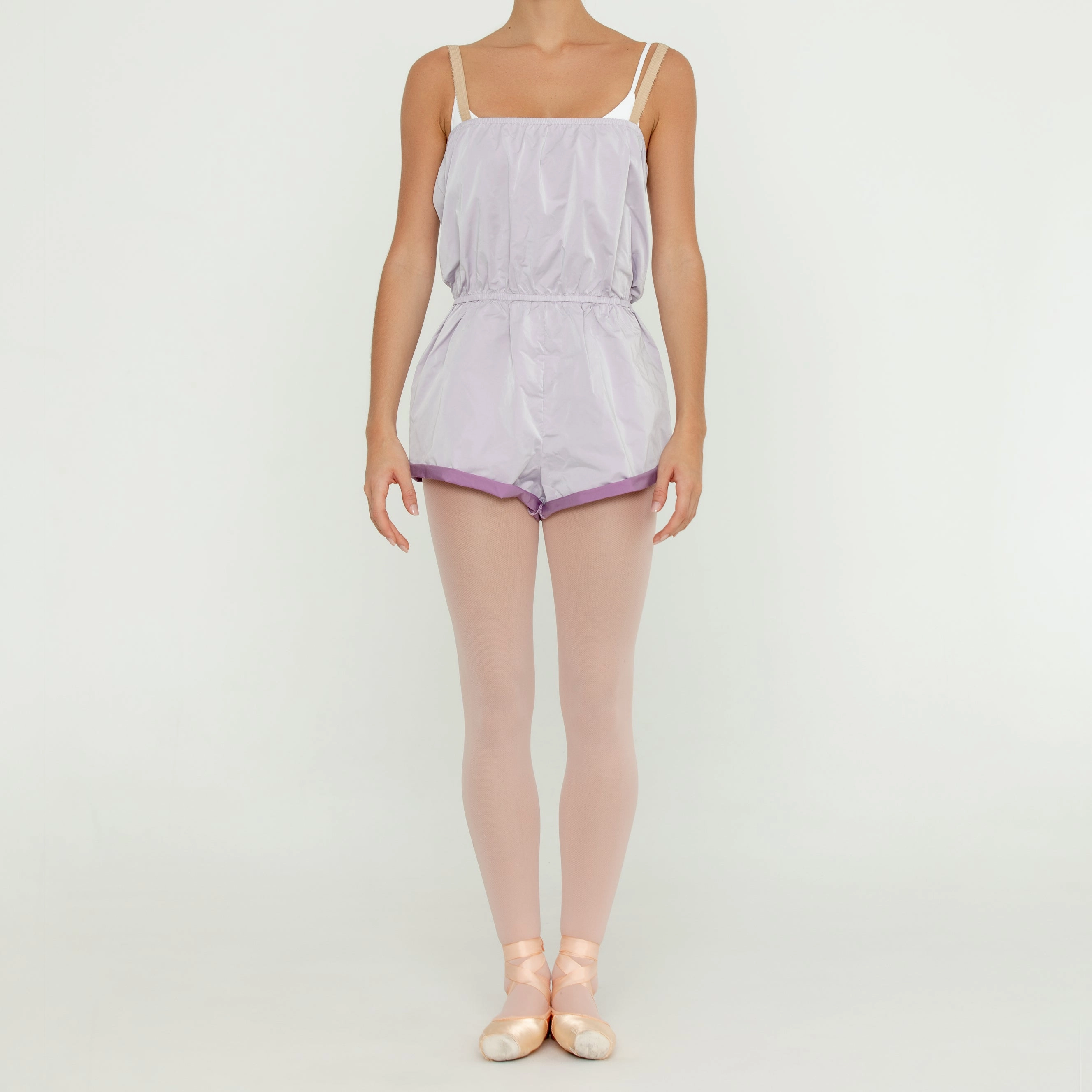 Casual Bold Flexible Vintage Pull-on Micro Romper CLOUD